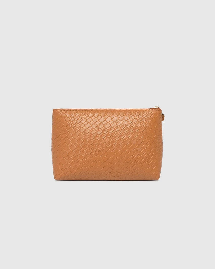 Carlo Makeup Bag - Caramel