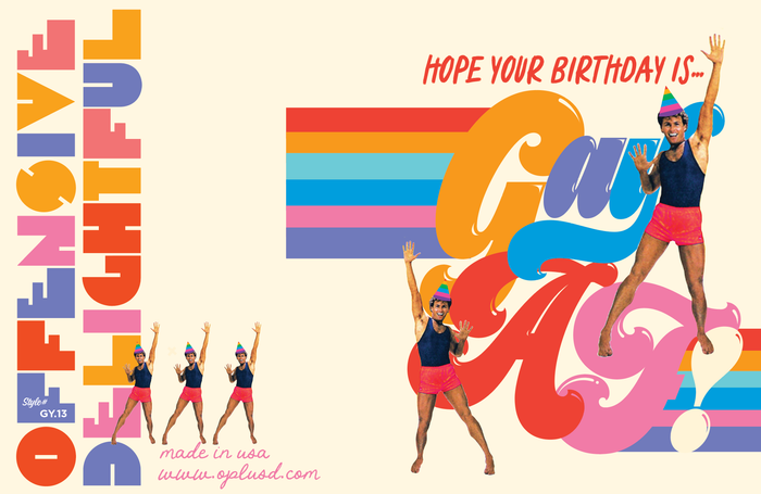 CELEBRATE GAY AF! Gay BIrthday Card