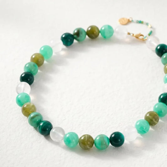 Chunky Teal Beaded Necklace