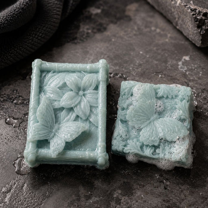 Citrus Papillon handcrafted butterfly guest soaps with premium natural ingredients and rich creamy lather Southern Luxe Savon