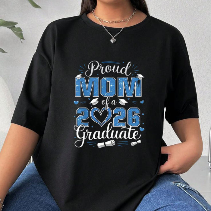 Class of 2026 Graduation T-Shirt – Senior & Senior Mom Matching Graphic Tee, Unisex Cotton Shirt - Teezioo