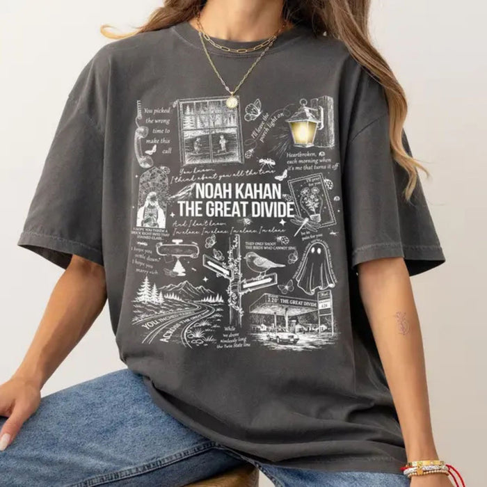 Comfort Colors® NK "The Great Divide" Porchlight Lyrics Shirt – Noah Kahan Fan Tee