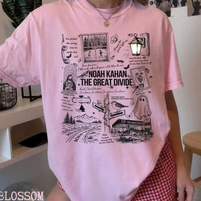 Comfort Colors® NK "The Great Divide" Porchlight Lyrics Shirt – Noah Kahan Fan Tee