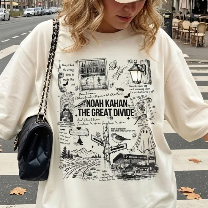 Comfort Colors® NK "The Great Divide" Porchlight Lyrics Shirt – Noah Kahan Fan Tee