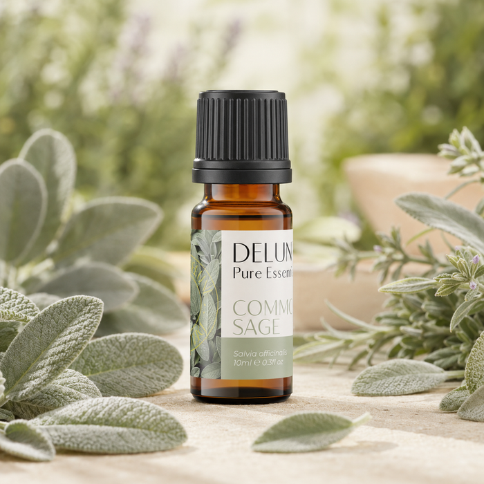 Delune Common Sage Pure Essential Oil 10ml lifestyle product image