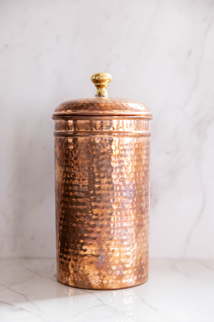 Copper Hammered Canister - Magnolia Lane co. Home + Garden + Gift