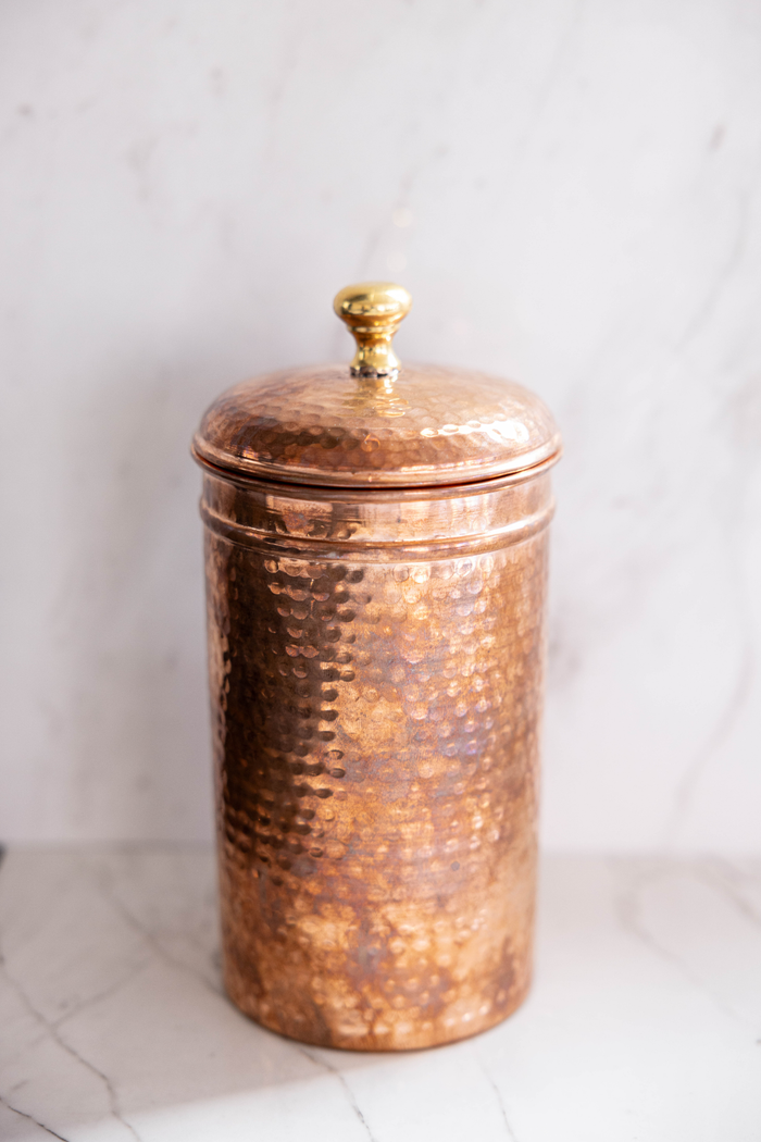 Copper Hammered Canister - Magnolia Lane co. Home + Garden + Gift