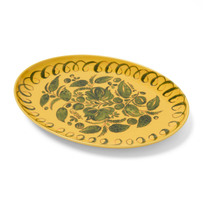 Couleur Nature | Amalfi Oval Tray Mustard - 15.7" x 11" - Couleur Nature - Living with Ivey
