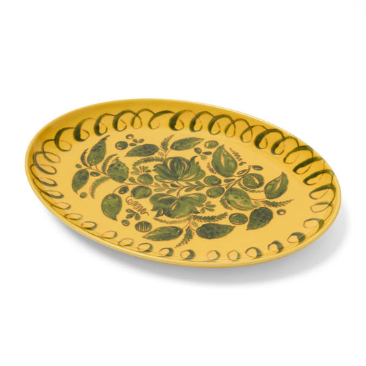 Couleur Nature | Amalfi Oval Tray Mustard - 15.7" x 11" - Couleur Nature - Living with Ivey