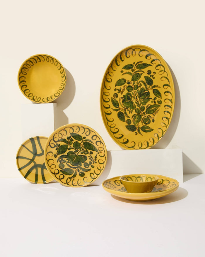 Couleur Nature | Amalfi Oval Tray Mustard - 15.7" x 11" - Couleur Nature - Living with Ivey