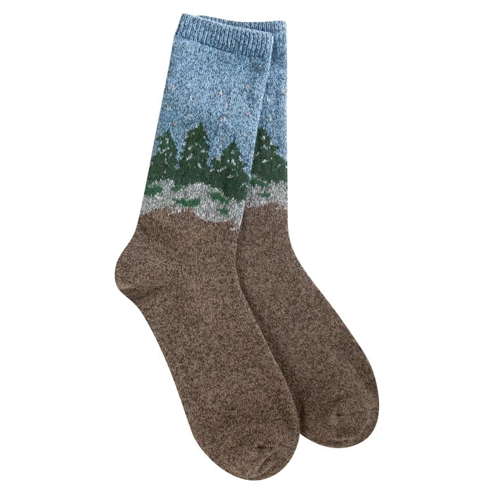 Crew Socks Winter Forest