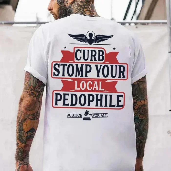 "Curb Stomp" Graphic Printed Men's T-Shirt