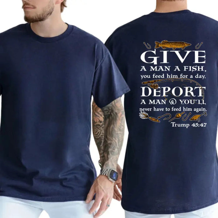 "Deport A Man" Political Satire T-Shirt – Heavyweight Conservative Graphic Tee - Teezioo