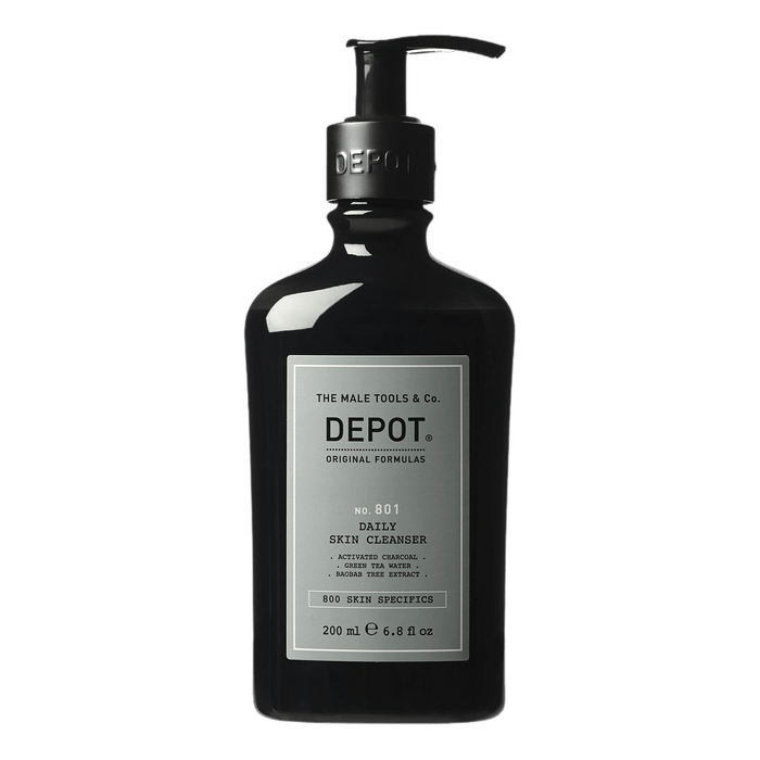 Depot No. 801 ansiktsvask med baobab-ekstrakt i 200 ml svart flaske