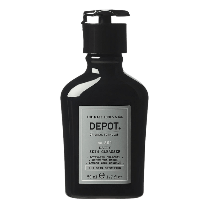 Depot No. 801 ansiktsvask med aktivt kull i 50 ml svart flaske