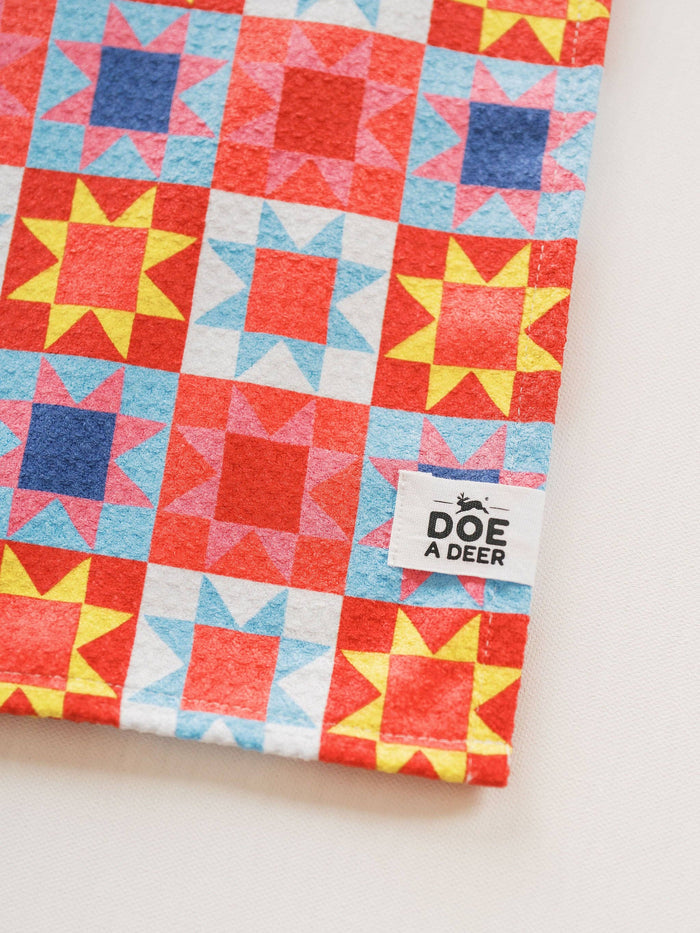Doe A Deer - Sawtooth Star Waffle Towel