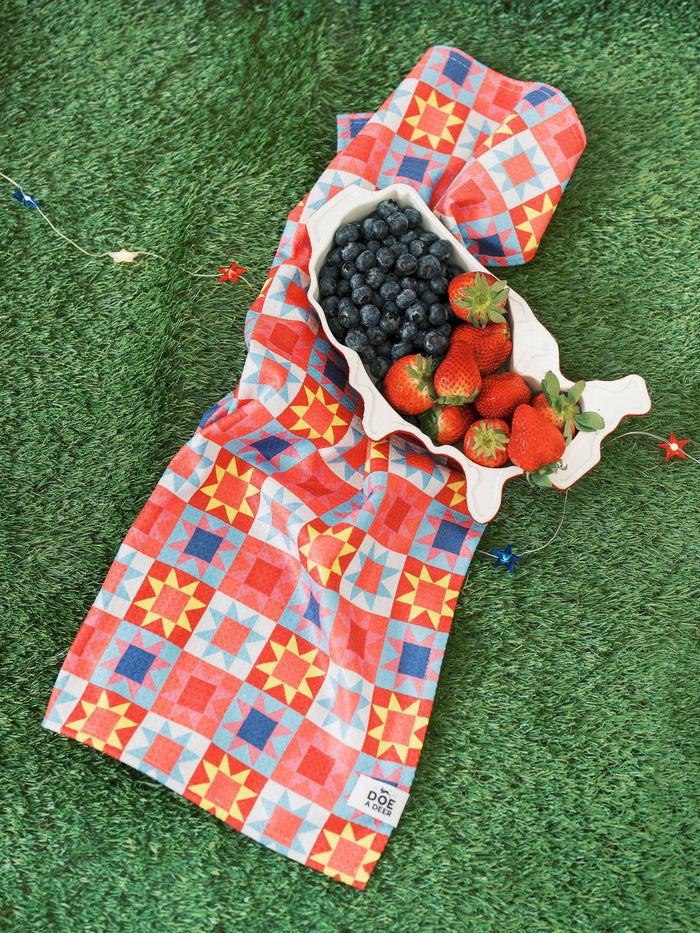 Doe A Deer - Sawtooth Star Waffle Towel