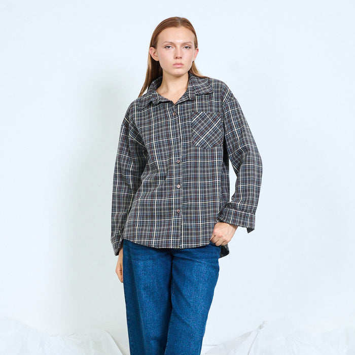Double pocket check shirt wholesale