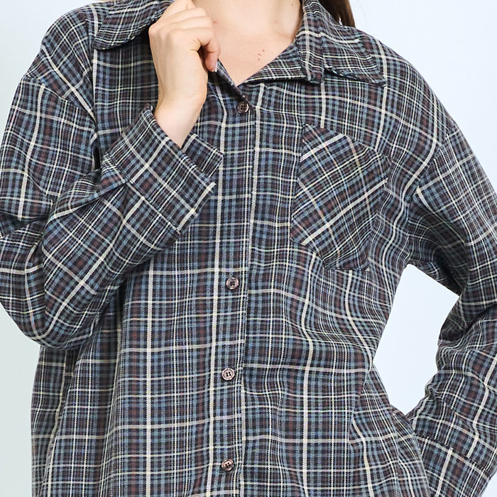 Double pocket check shirt wholesale