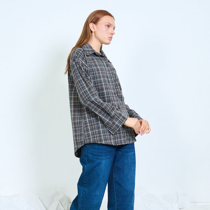 Double pocket check shirt wholesale