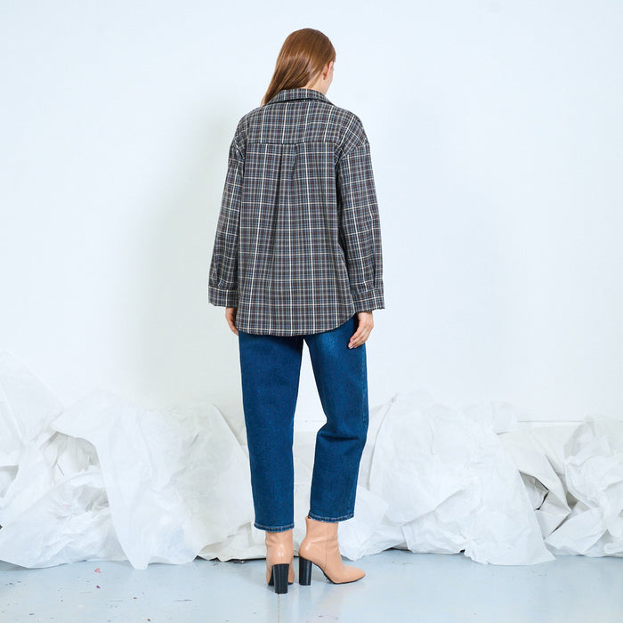 Double pocket check shirt wholesale
