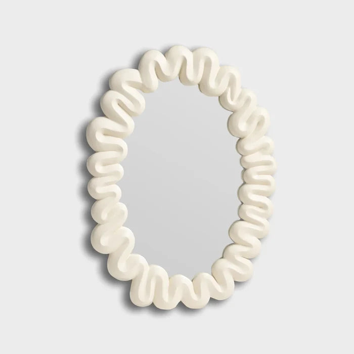 Dribble Mirror in White by &Klevering