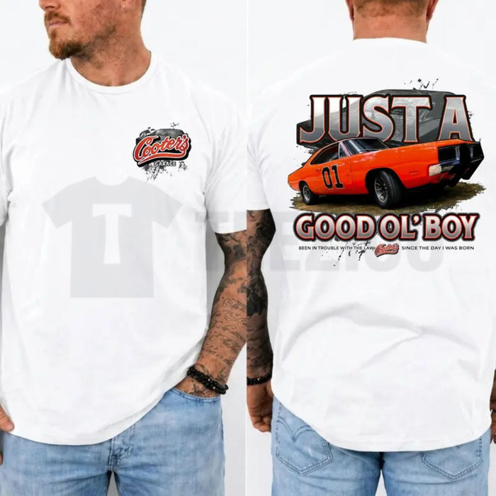 Dukes of Hazzard General Lee T-Shirt – Retro 1979 Just A Good Ol Boy Graphic Tee, Classic TV Show Car Shirt