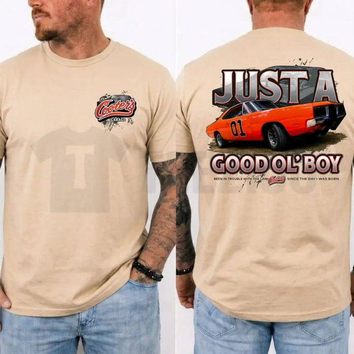 Dukes of Hazzard General Lee T-Shirt – Retro 1979 Just A Good Ol Boy Graphic Tee, Classic TV Show Car Shirt
