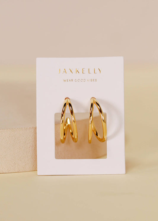 Earrings-Illusion Double Hoops