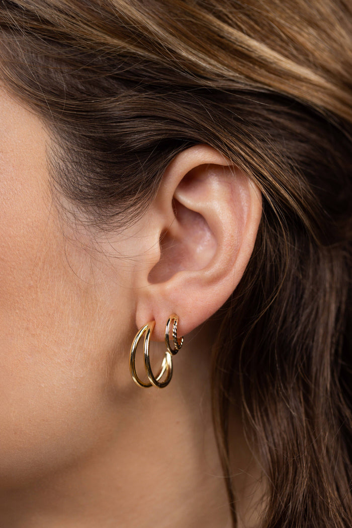 Earrings-Illusion Double Hoops