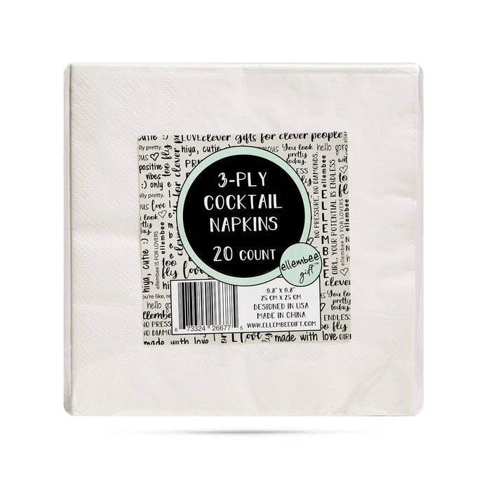 ellembee gift - Yesterday I quit drinking but tonight Cocktail Napkins