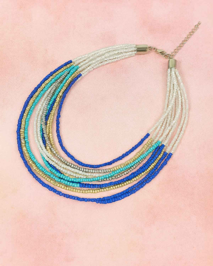 Elspeth Multi-stranded Beaded Ladies Necklace - Country Collection