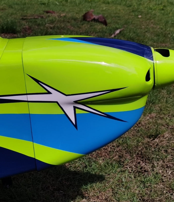 Engine cowl Pilot rc 88" Skywolf V2 04 green/blue