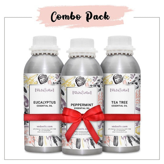 Eucalyptus Oil | Peppermint Oil | Tea Tree Oil - Combo Pack