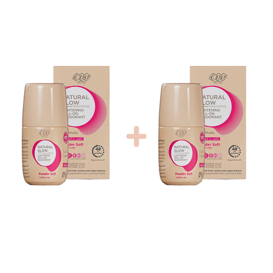 Eva Skin Care Natural Glow Lightening Roll On Deodorant " Powder Soft " (1+1)