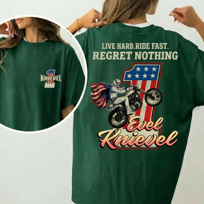 Evel Knievel Live Hard Ride Fast Shirt – Retro Motorcycle Daredevil Tee - Teezioo