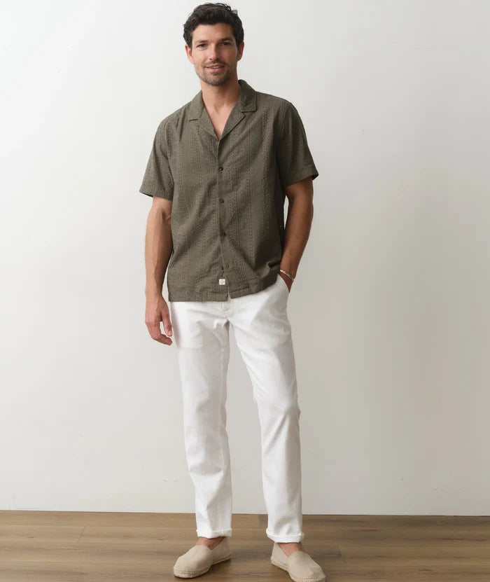 Eyelet Resort Shirt Olive