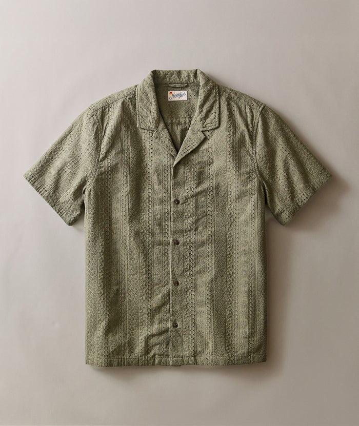 Eyelet Resort Shirt Olive