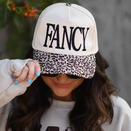 Fancy Leopard Embroidered Printed Hat