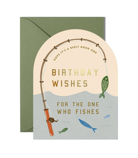Fishing Reely Good Birthday Greeting Card - Olita Gifts & Goods