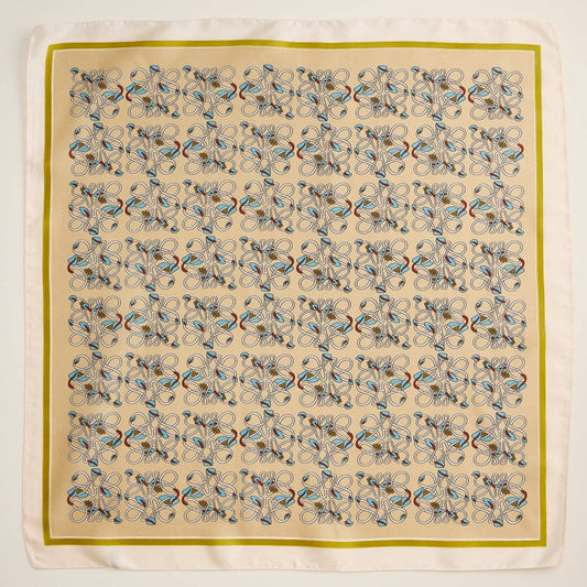 Frem - Geometric Silk-Feel Scarf | Modern Pattern Square Accessory