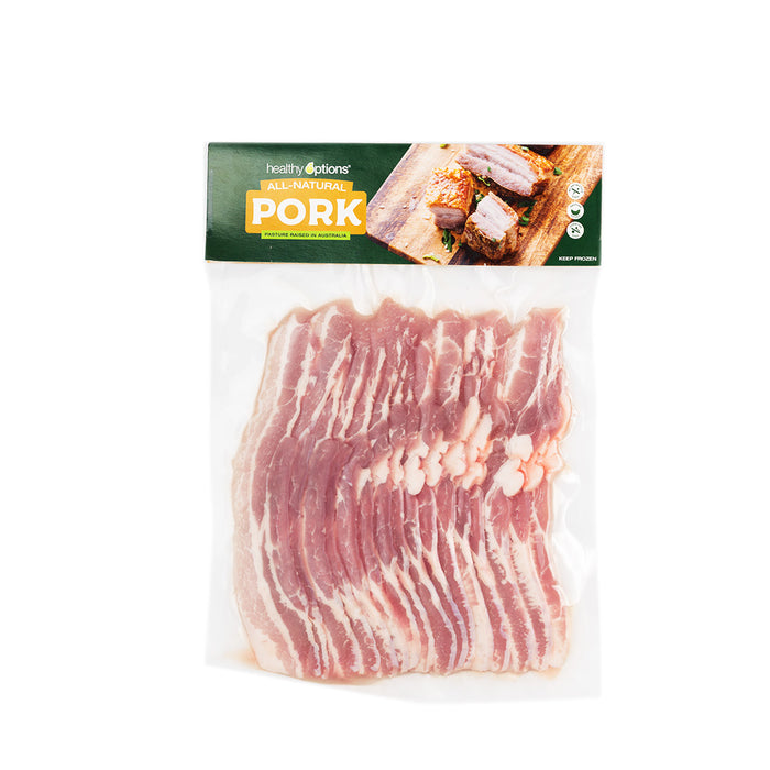 Frozen Healthy Options Pork Belly Slices 3mm 500g