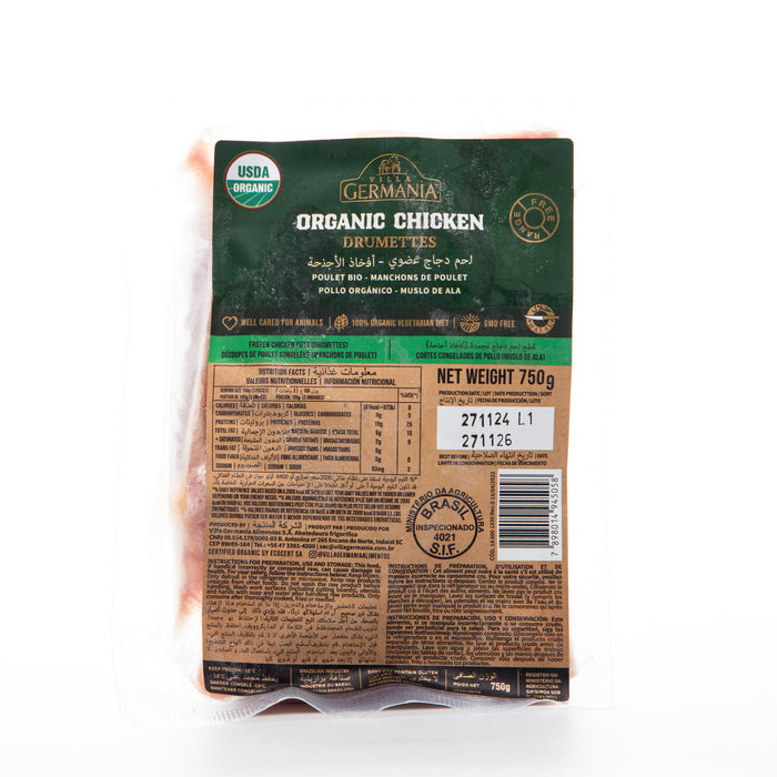 Frozen Villa Germania Organic Chicken Drumettes 750g
