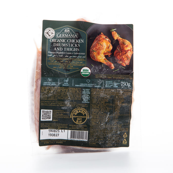 Frozen Villa Germania Organic Chicken Drumsticks and Thighs 750g