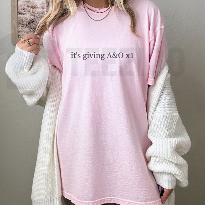 Funny Gen-Z Nurse Slang T-Shirt – Sarcastic Medical Humor Graphic Tee, It’s Giving A&O x1 Nursing Gift Shirt - Teezioo