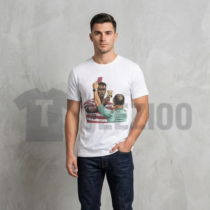 Funny Soccer Red Card Meme Graphic Tee - Football Referee Joke T-Shirt
