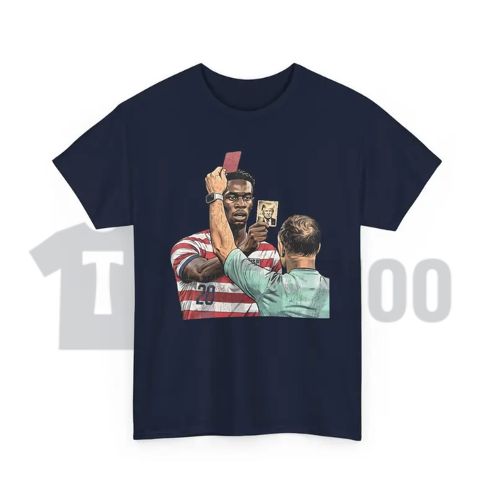 Funny Soccer Red Card Meme Graphic Tee - Football Referee Joke T-Shirt