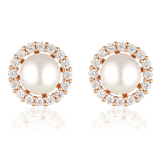 Georgini Earring Georgini Noel Nights Esteem Pearl Earrings Rose Gold Brand
