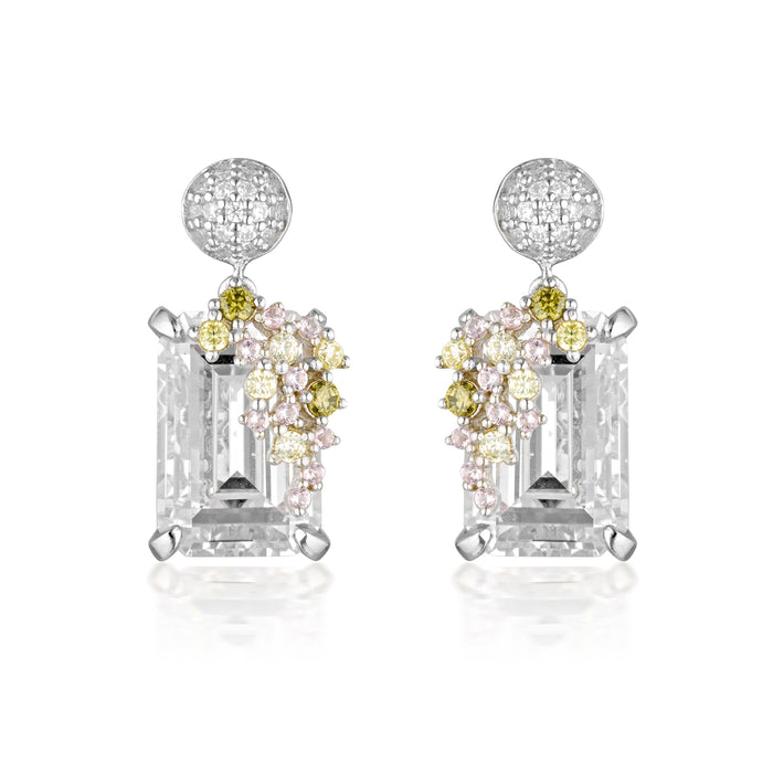 Georgini Earring Georgini Summer Sorbet Bubblegum Blossom Multi Coloured Earrings Silver Brand