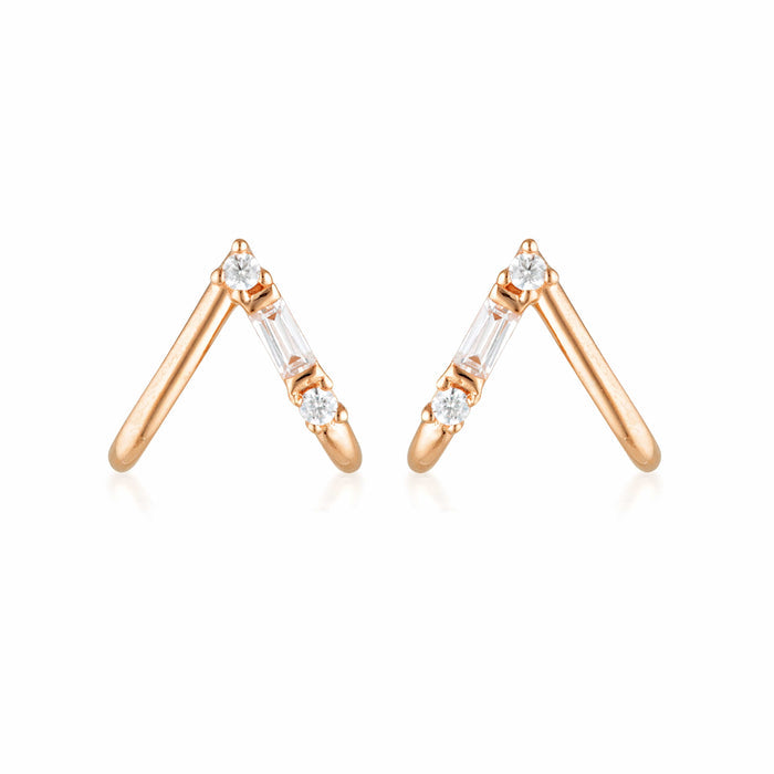 Georgini Earring Georgini The Layered Edit Tiga Earrings Rose Gold Brand